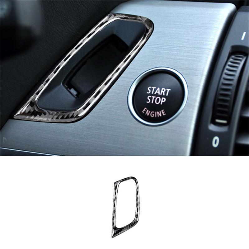 Carbon Fiber Car Interior Central Control Gear Shift Panel Trim Cover Stickers For BMW X5 E70 X6 E71 2008-2013 Car Accessories