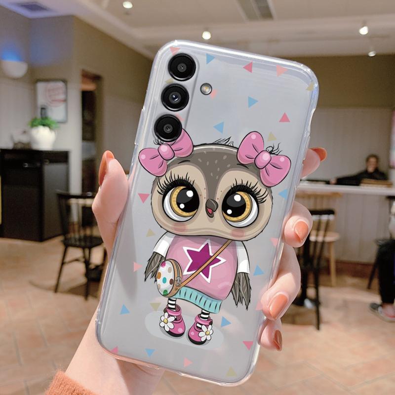 Clear Case For Samsung Galaxy A24 4G Shockproof Cover Cartoon Cute Soft Silicone Fundas For Galaxy A14 A54 A34 Transparent Coque