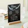 4pcs Mini Chalkboard Signs with Stand for Table Decorations Restaurant Food Display Chalkboard Signs with Stand Reusable Wooden Tabletop Chalkboard