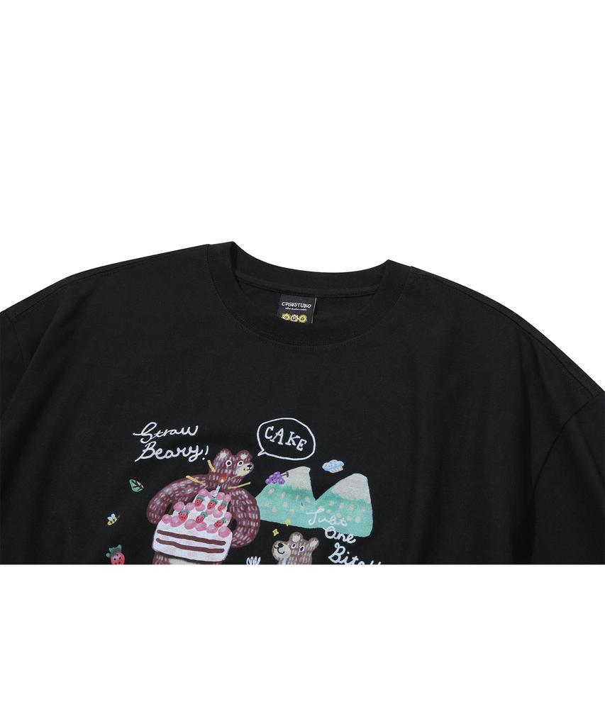 CPGN STUDIO Dtp Cake Bear Short Sleeve T-Shirt Black