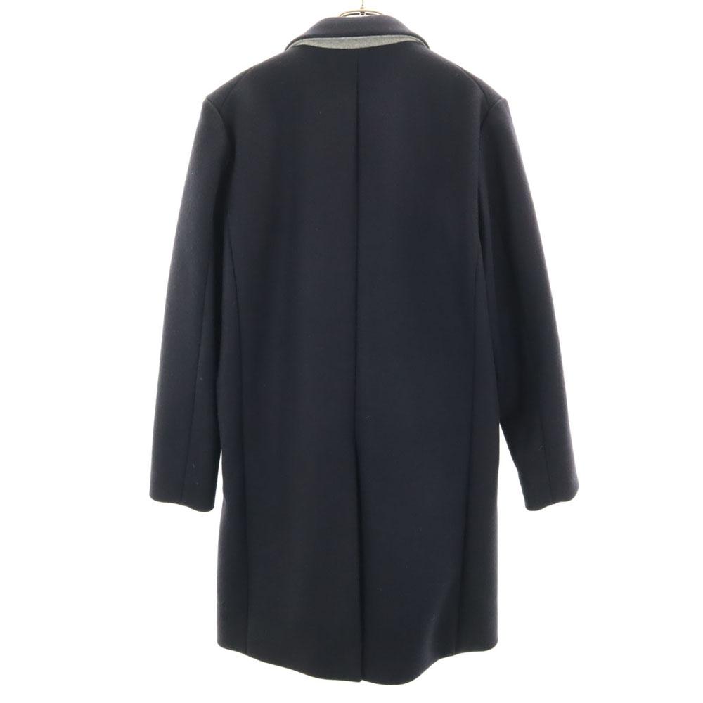 LIDNM Wool Blend Wool Chester Coat M Navy Men's Used