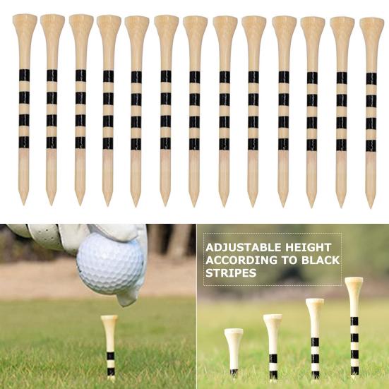 100Pcs Golf Tees Sturdy Unbreakable Wood Professional Golf Ball Stand Training Aid Tool