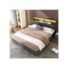 Bed - MUVOE - 140x190 Cm - Upholstered - LED Lighting - Storage Drawers