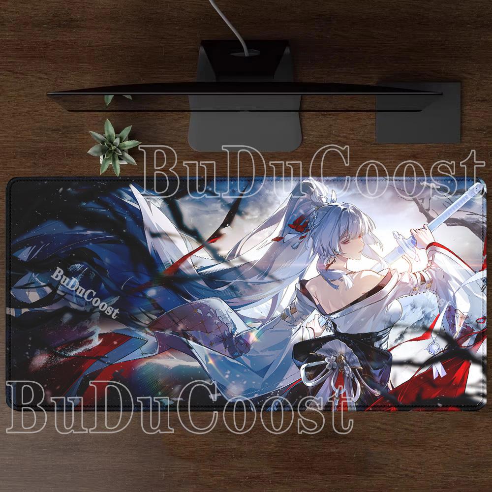 Hiyuki Gaming Wuthering Waves Mousepad Computer Office Accessorie Keyboard Mouse Pad Anime Sexy Girl Rubber HD Printing Desk Mat