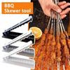 Single Row Kebab Maker Bbq Meat Skewer Machine Kebab Press Maker Reusable Plastic Bbq Skewer Maker Kebab Preparation BBQ Tool
