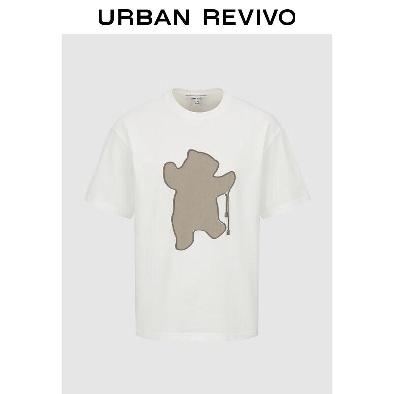 UR2026 Men s Fun Bear Print Cotton T-Shirt XS