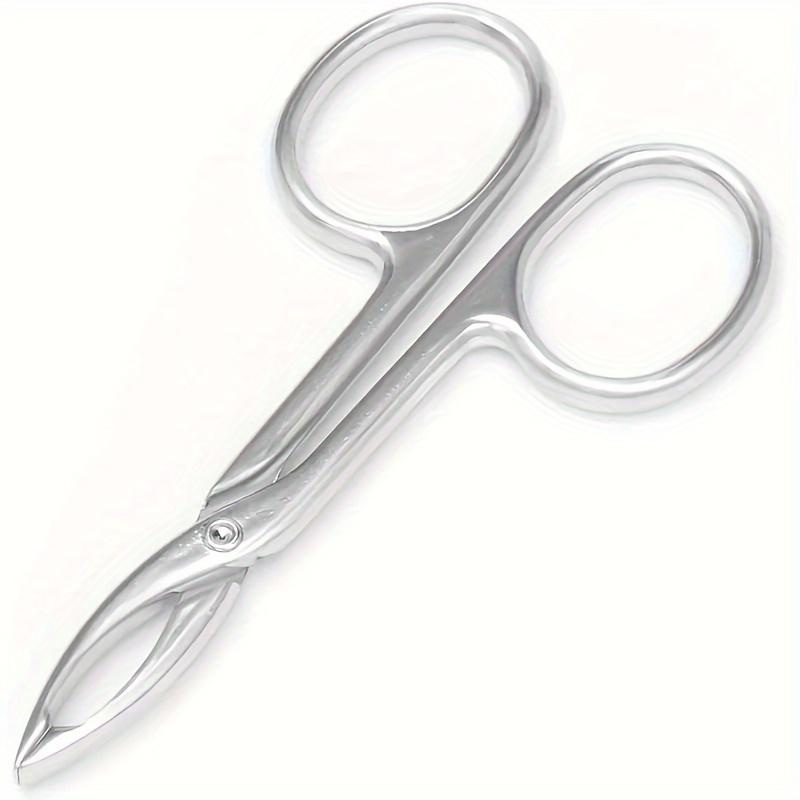 1pc Tweezers Scissors Straight Handle Pointed Eyebrow Tweezer for Facial Hair and Eyebrow Grooming