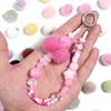 20pcs 16mm Plush Fur Covered Ball Beads Charms Cute Pompom Charms For Jewelry Making DIY Bracelets Necklace Earrings Accessories