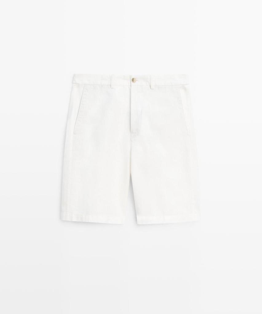 Masimodutti Linen Bermuda Pants