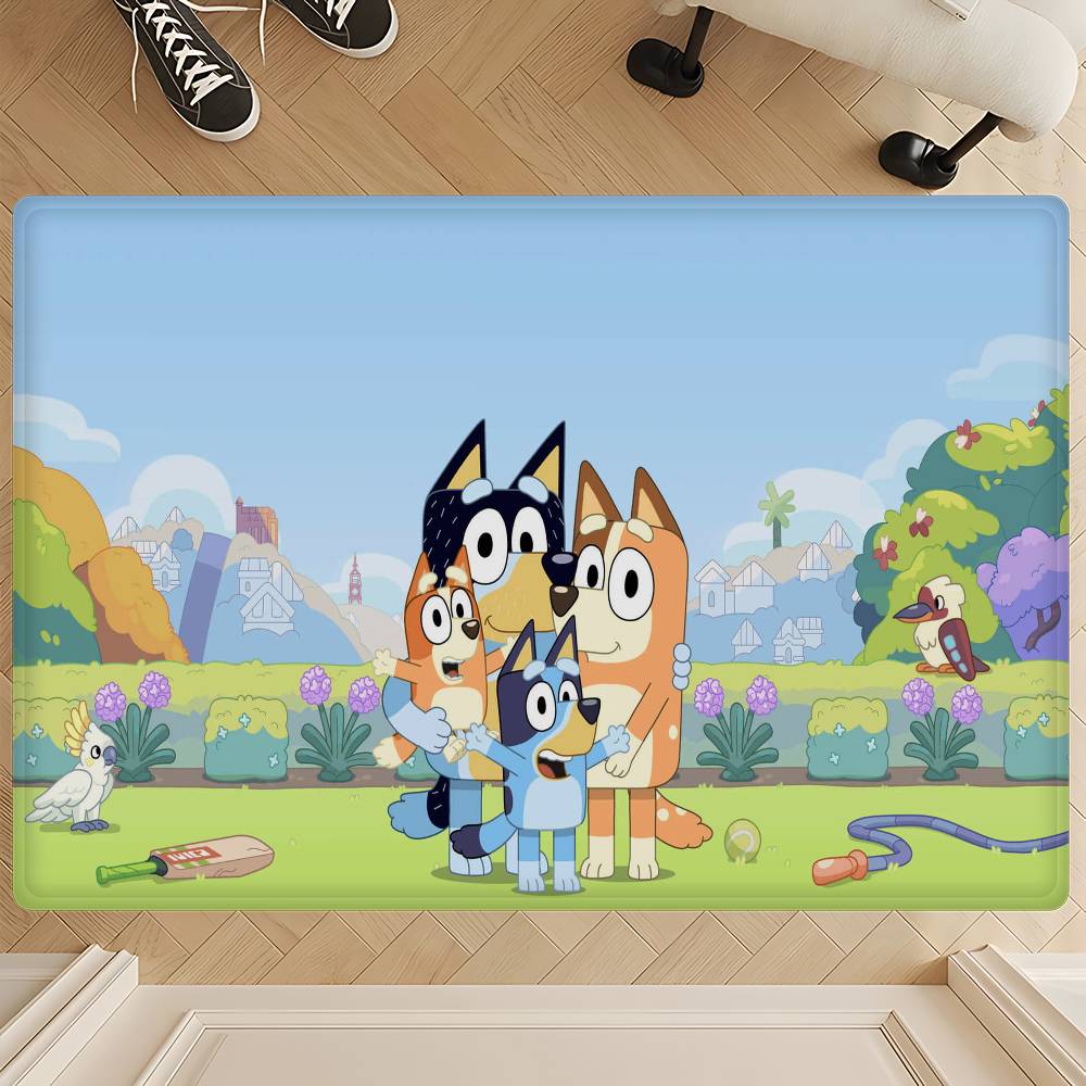 Cartoon B-Blueys Door Mat Washable Non-Slip Living Room Sofa Chairs Area Mat Kitchen Doormat Area Rug