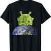 Chat Mignon Alien Chat Mème Gen Z Drôle Cadeaux Rigolos Amoureux des Chats T-Shirt