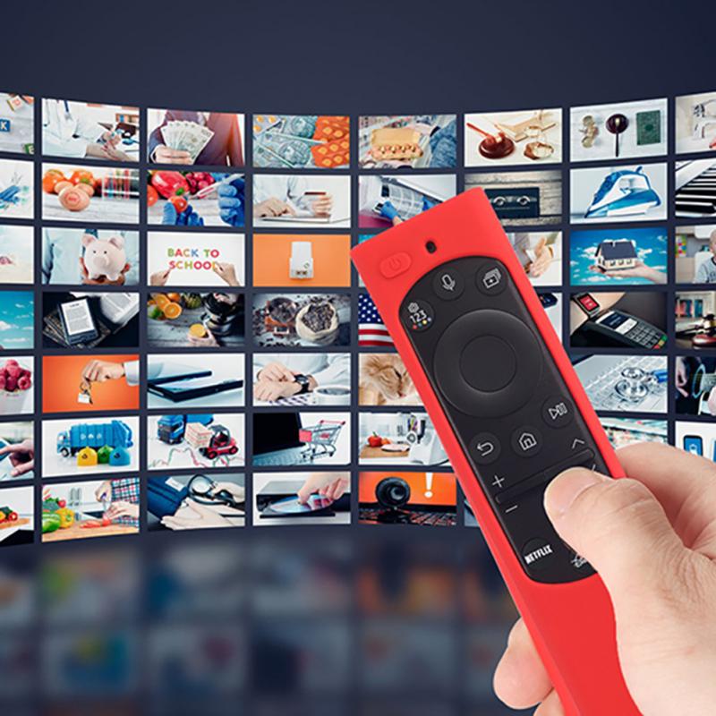 Husa Silicon pentru Telecomanda Tv Husa De Protectie Cu Snur Compatibila Pentru Samsung Solar Tm -2180e