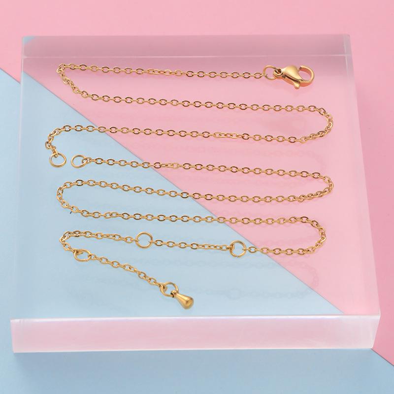 18k Vacuum Electroplated Stainless Steel Necklace Chain - DIY Jewelry Accessories