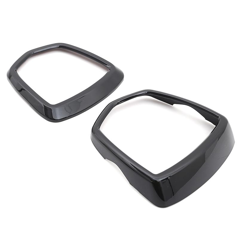 For Fiat Abarth 595 695 2017-2025 ABS Glossy Black  Decoration Ring Front And Rear  Cover Car Stickers