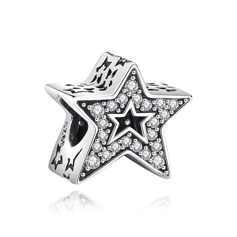925 Silver Charm Love Star Moon Sun Spaceman Pendant Beads Charms Fit Original Bracelets Necklaces Jewelry For Women