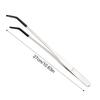 2pcs Bent Tip Tweezers For Crafts Stainless Steel Straight And Curved Nippers Tweezers Feeding Tongs For Reptile Lizards Spider