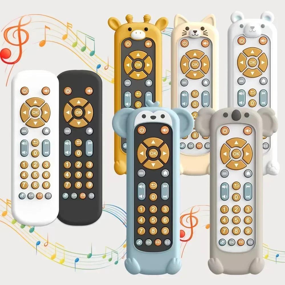 Non-Toxic Infant Simulation Tv Remote Control Toys With Music And Light Musical Baby Toy Sensory Remote Kid Baby Toys For 1 2 3 Year Old