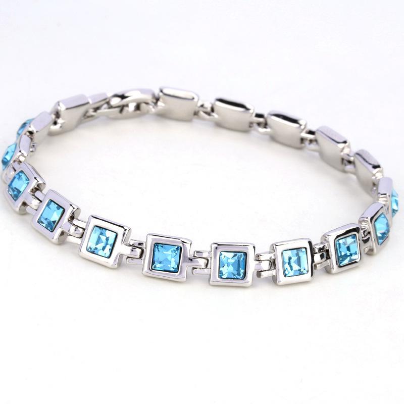 Ladies Elegant Square Crystal Bracelet