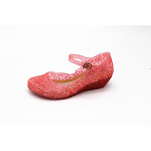 Girls Sandals Jelly Crystal Shoes Kids Wedge Princess Shoes Wedge Sandals Hollow Plastic Bird Nest Shoes Summer Beach Hole Women