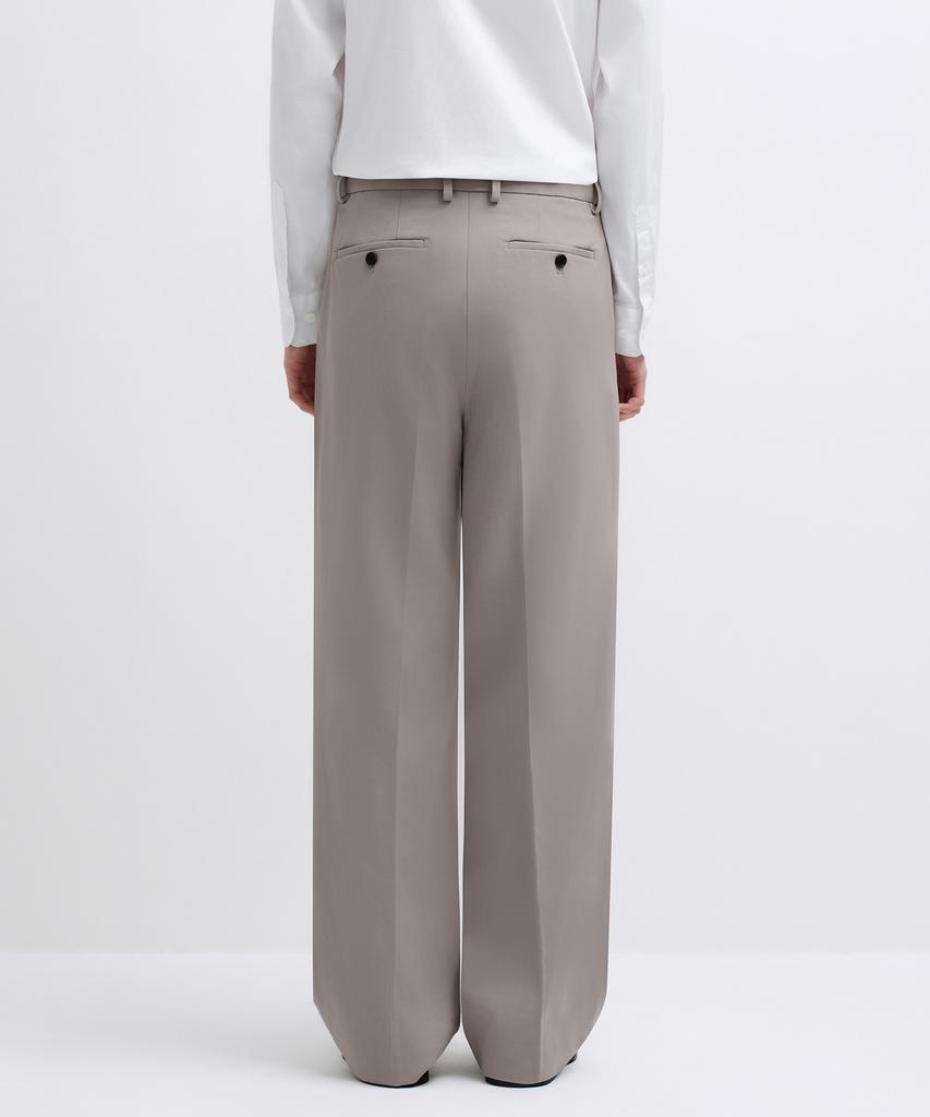 MUSINSA STANDARD Real Wide Hidden Elastic Waist Slacks [Light Beige]