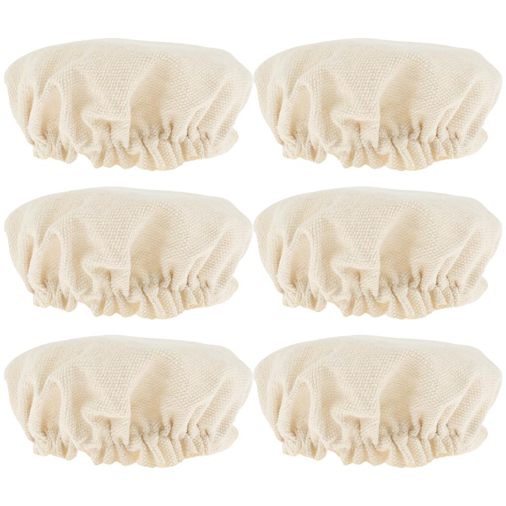 6Pcs Sourdough Starter Jar Covers 7.6cm to 10.1cm Elastic Cloth Sourdough Fermentation Jar Lid Reusable Compact Jar Cover