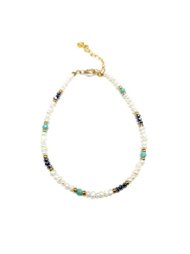 Occhi Di Lupo Rabat Pearl & Turquoise Bracelet