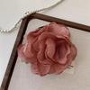 Niche Forest Series Super Dazzling 3D Petal Flower Grab Clip Rose Hair Ponytail Plate Side Shell