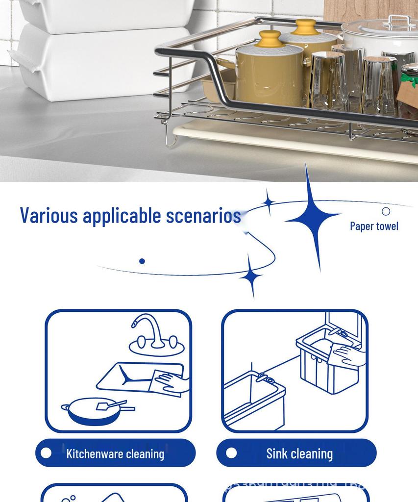 Hanging Thickened Kitchen Paper Towels: Absorbent, Bottom Pull-Out Design for Easy Cleaning