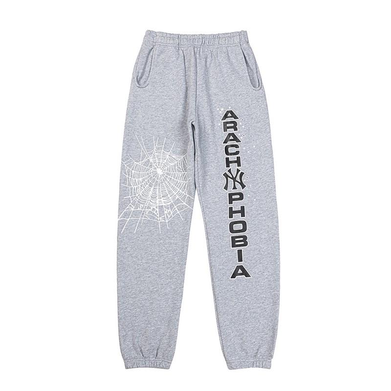 24 Street Spider Web 555 3D Puff Sweatshirt Pants Set Unisex High Casual Sporty