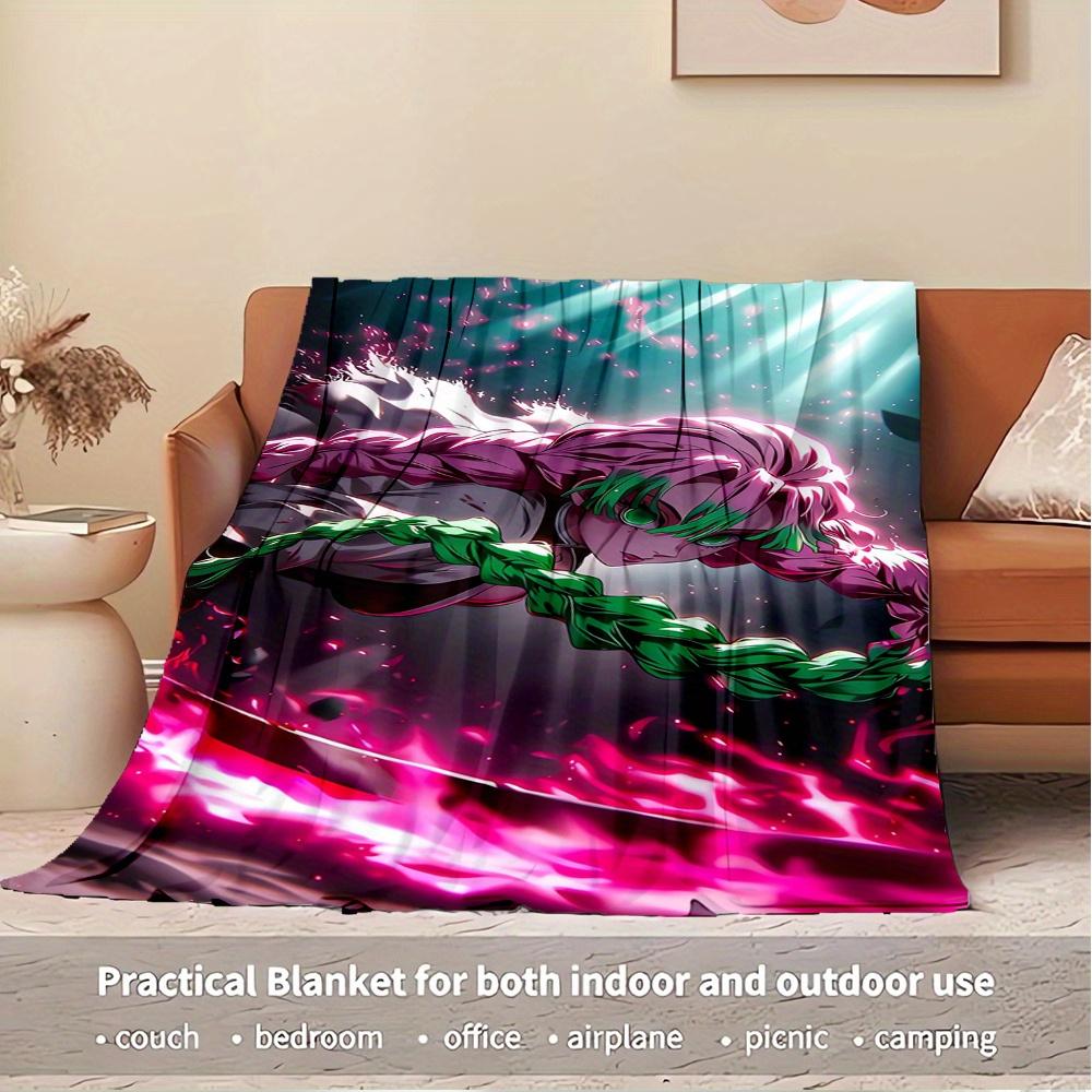 1pc Anime,Action,FantasyTheme Digital Printed Flannel Blanket, Super Soft Plush Fleece Bed Cover, Multi-Function Four Seasons Hypoallergenic