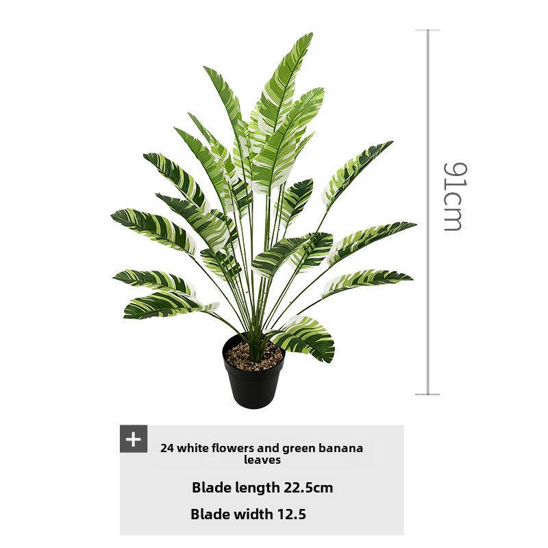 Large Nordic-style Banana Leaf Potted Plant - Indoor Decoration and Landscaping