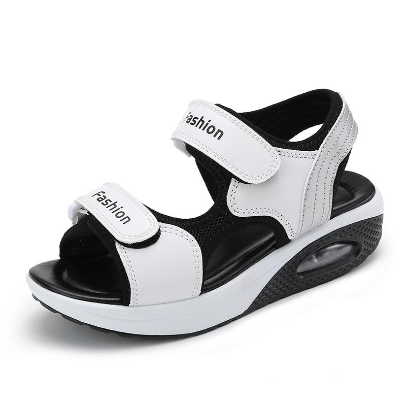 

Summer 2025 Women s Sports Sandals Fish Mouth Wedge Muffin Platform High Heels Shoe Increase Comfortability And Style 35