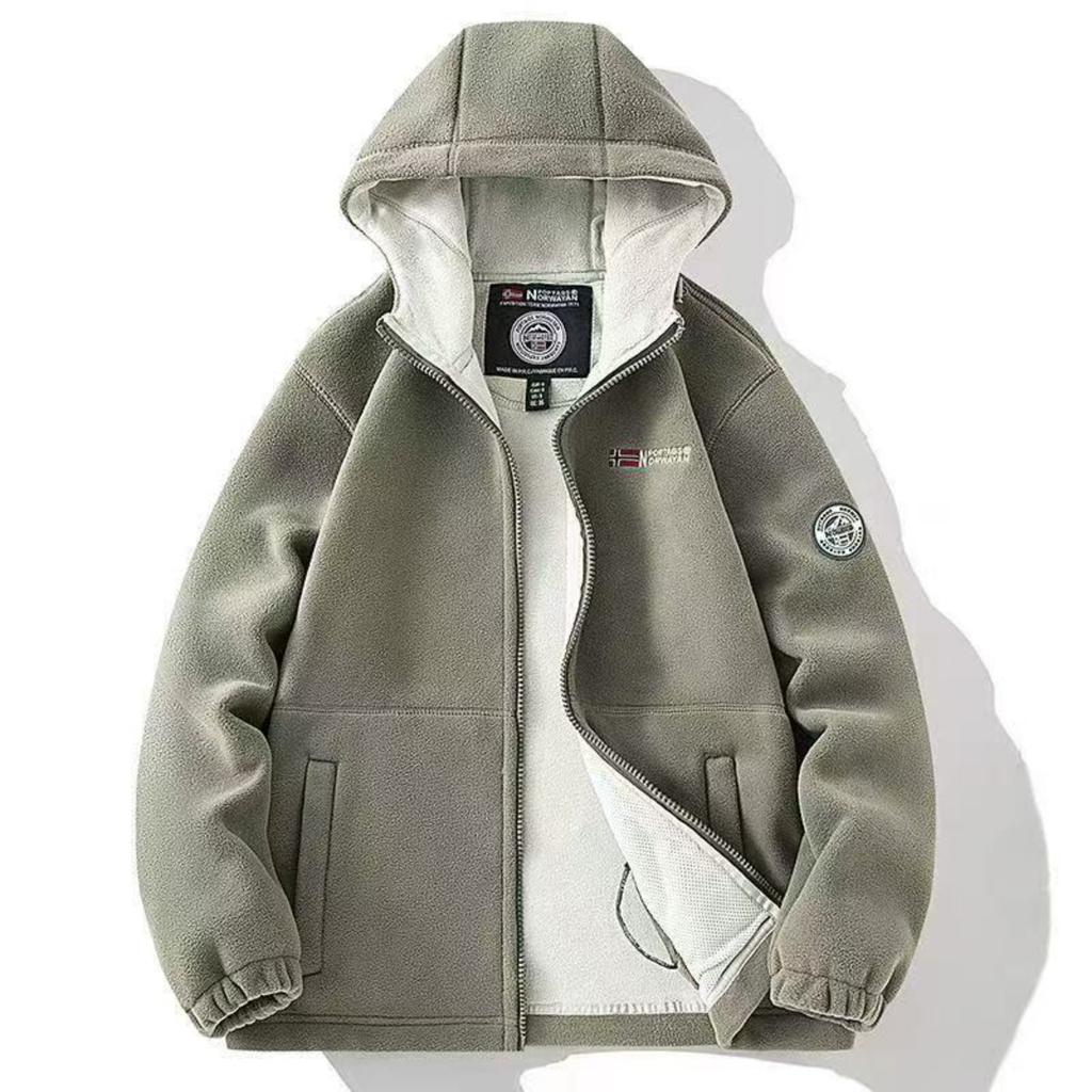 Oversized Fleece Fleece Jacket Hooded Warm Cross-border Oversized Jacket Top Couple Trend