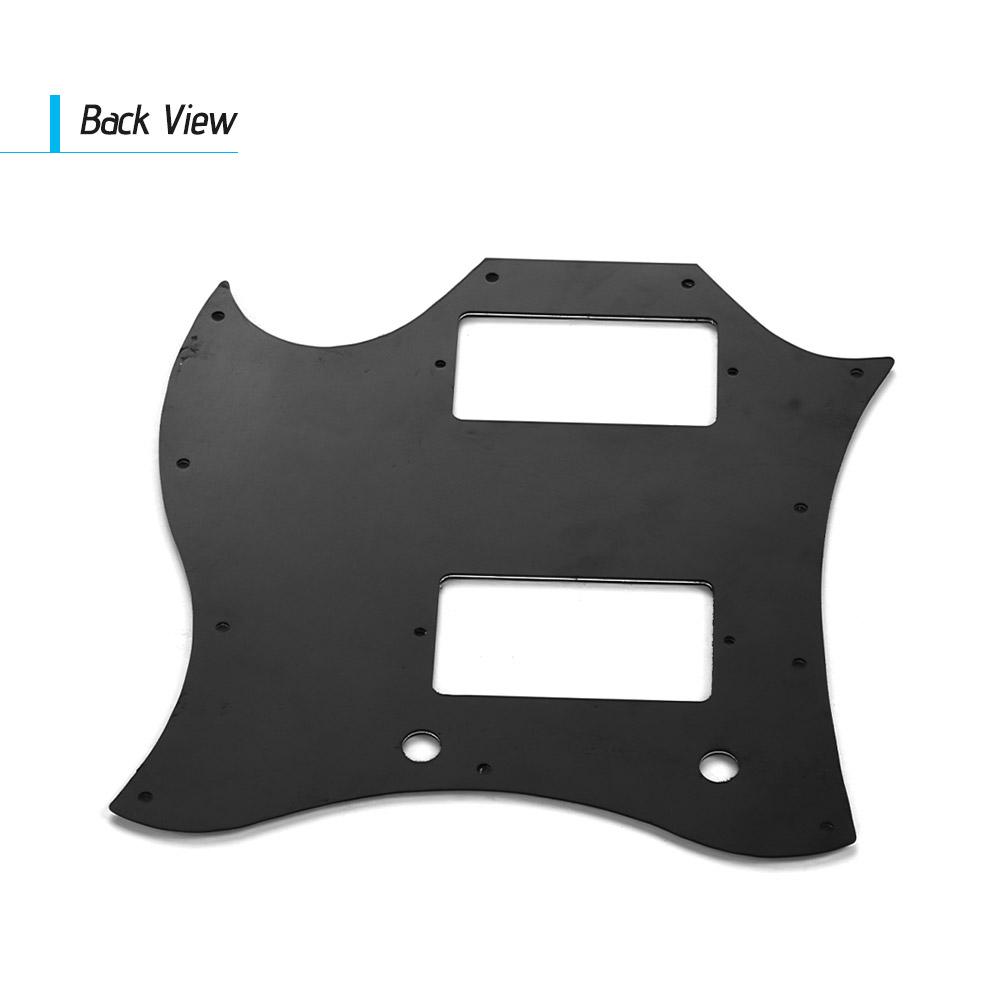 PVC HH Guitar Pickguard Scratch Plate for SG Electric Guitars 3 Ply Black