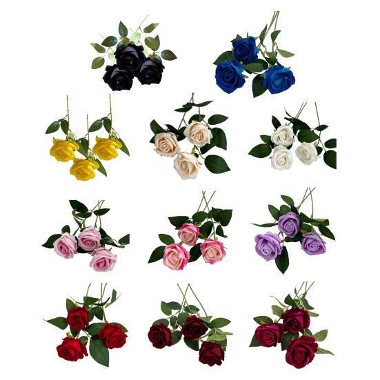 3 Stück Künstlicher Blumenstrauß Kein Verwelken Kein Gießen Langanhaltende Lebendigkeit Strahlend