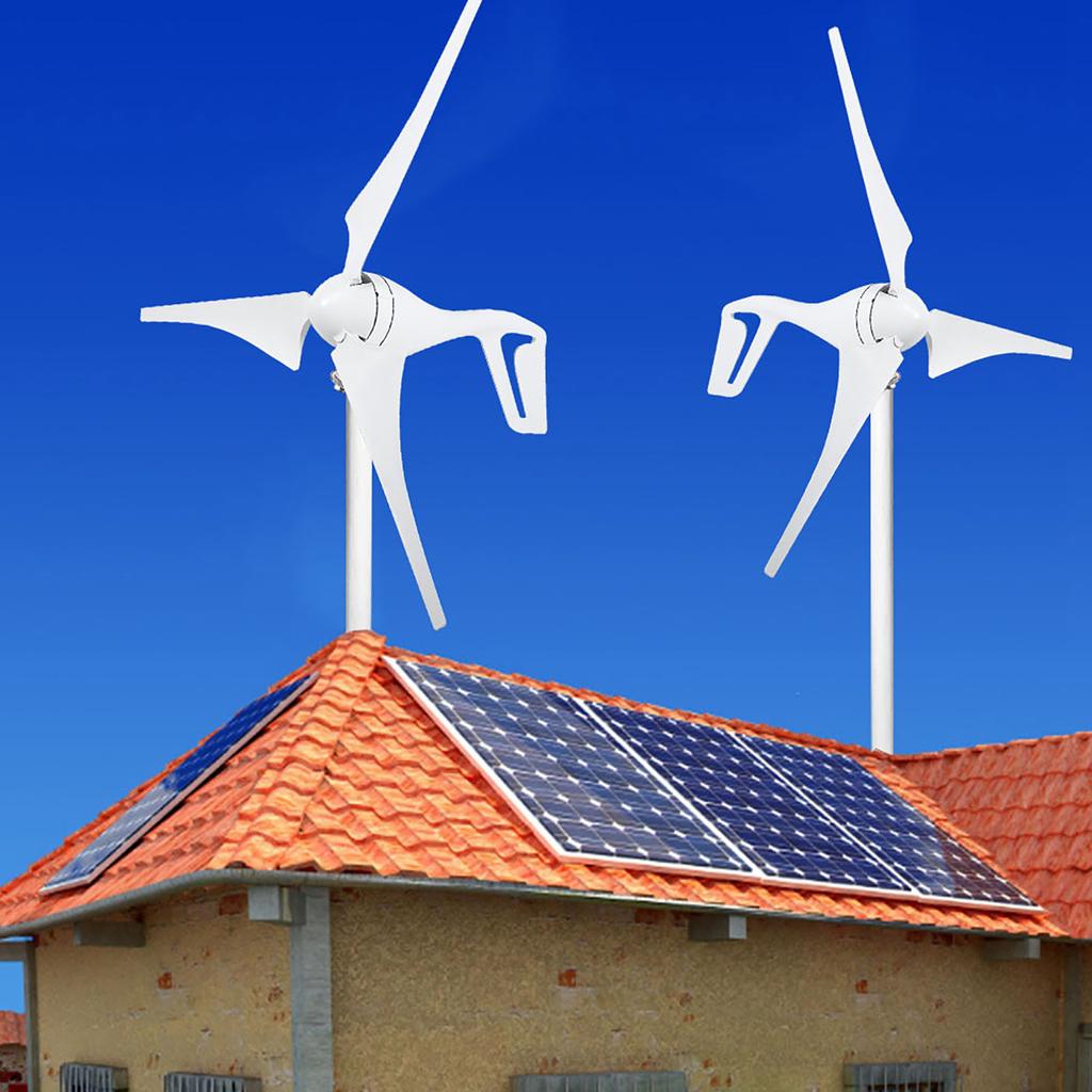 300/600W DC12V/24V Wind Turbine 3 Blades Horizontal Wind Generator Kit for Household 12V