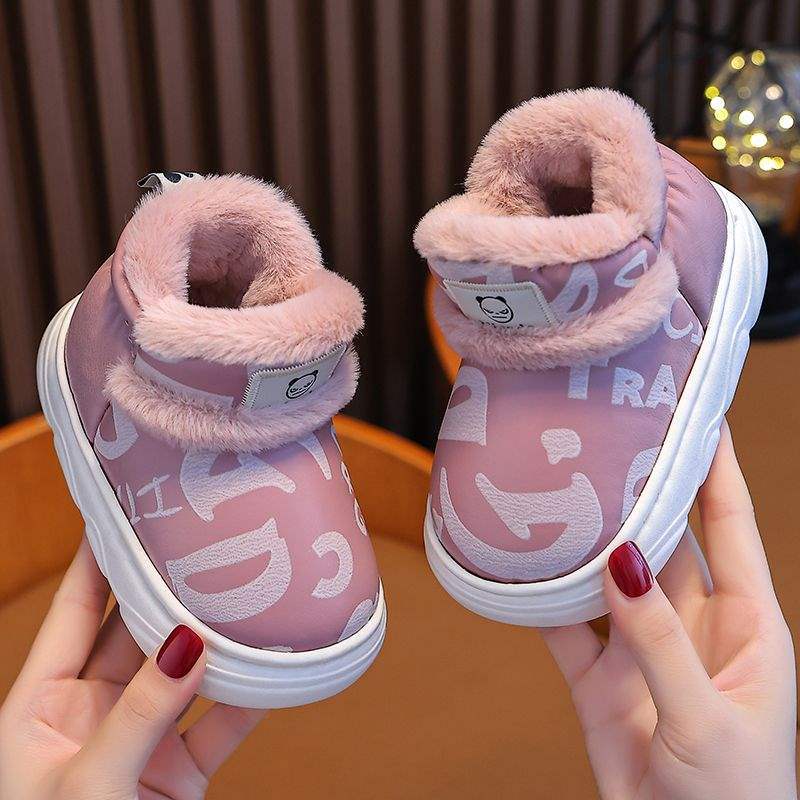 Gutter Snøstøvler Vinter Vanntett Fleece Baby Vintersko Barnas Store Bomullssko Jenter Fortykket Varm Gutter Bomullsstøvler
