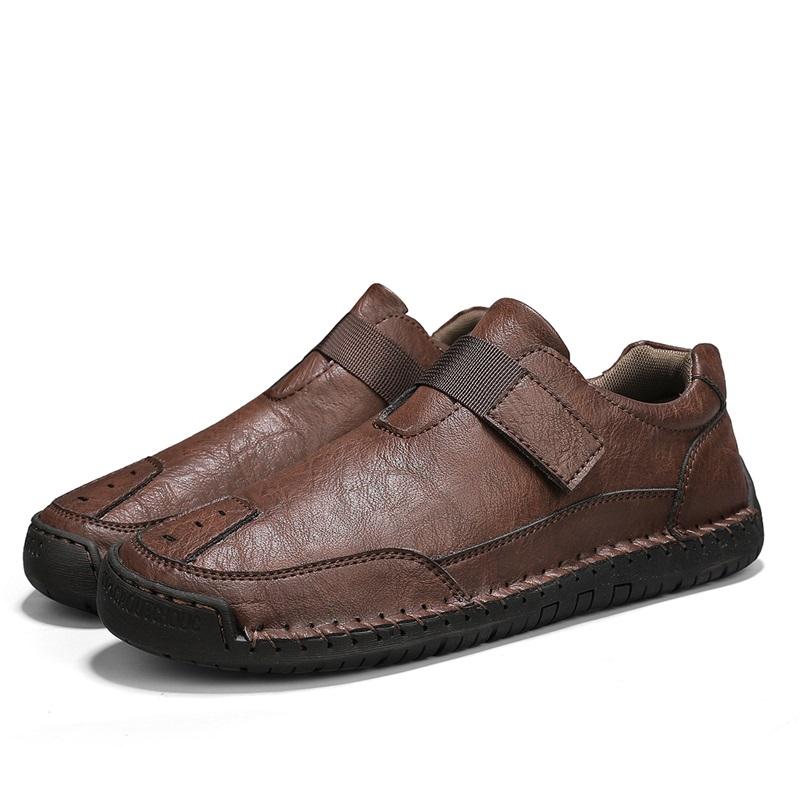 Men's Plus Size Simple and Fashionable Low Cut Casual Sports Shoes Handmade Outdoor Casual Leather Shoes
