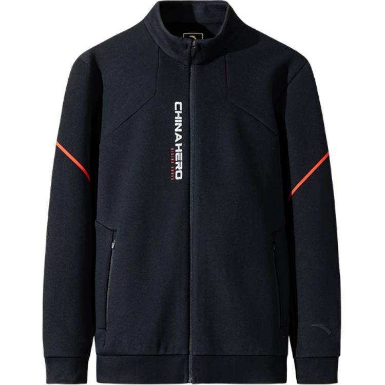 

Anta Удобный Повседневный Простой Кардиган на молнии со стойкой воротником Мужской свитер Базовый-Черный 152447735S-3 S