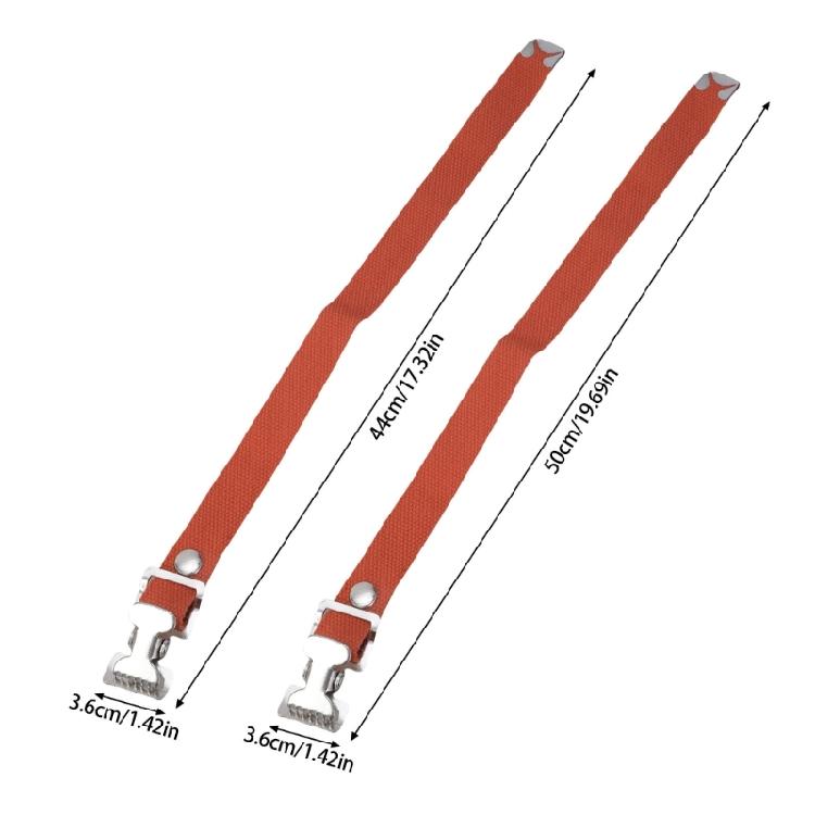 Pack of 2 Practical Webbing Stilt Straps With Metal Buckles for High Performances Support In Professional Construction
