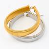 European Punk 18K Gold Titanium Steel Elastic Choker Necklace with Goose Throat Collar