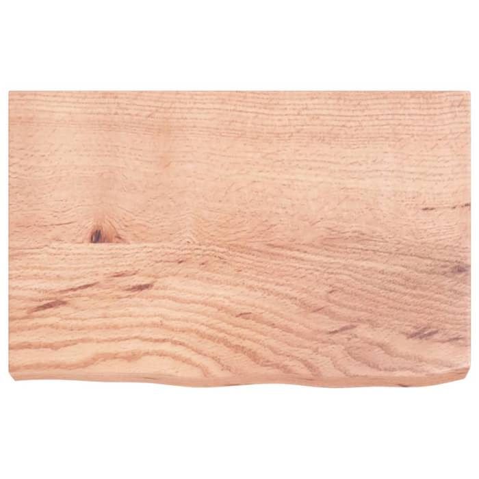 VidaXL Table Top Light Brown 60x40x6 Cm Treated Oak Wood 3156346