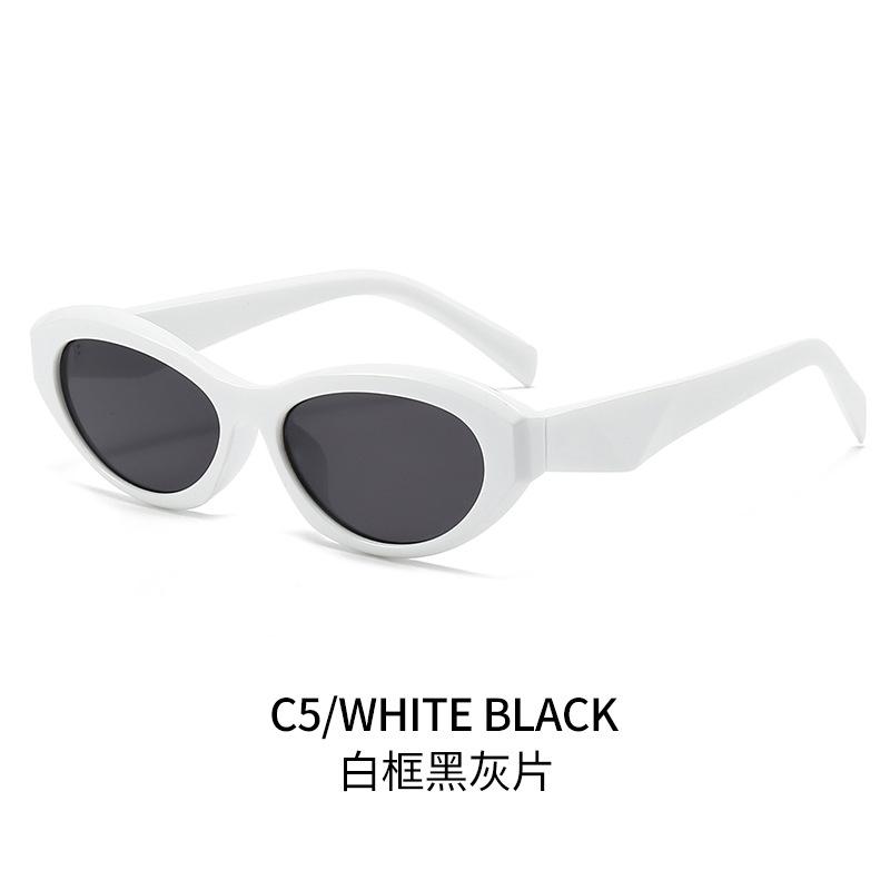 Oval-framed sunglasses, trendy sunglasses