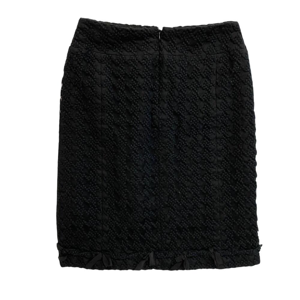 CHANEL P24980V15543 wool skirt black wool Used