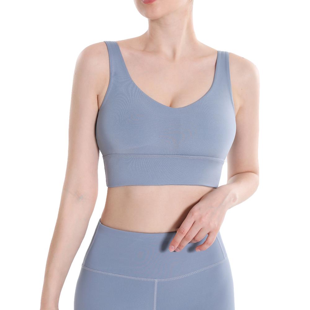 Tuta estiva da yoga da donna Lulu - Elegante design sulla schiena per fitness e jogging con pantaloni da yoga invisibili