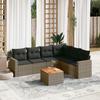 Vidaxl 7-Cz. Set da Giardino con Cuscini, Grigio