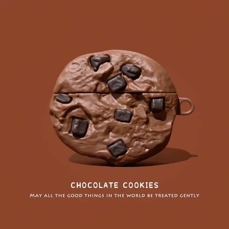 Sjokoladetrekk for AirPods 4 2024 3D Øretelefonetui for AirPods 1 2 3 Pro Hai Hodetelefondeksel for AirPods Pro 2 Etui