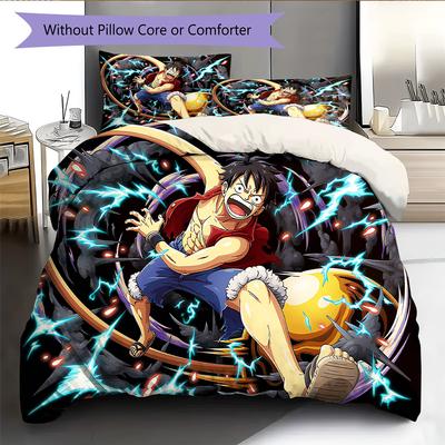Cartoon Pattern Bedding Quilt Set Quilt Cover Pillowcase Home Decoration Birthday Gift (1 * Duvet Cover + 2 * Pillowcase, Without Core)