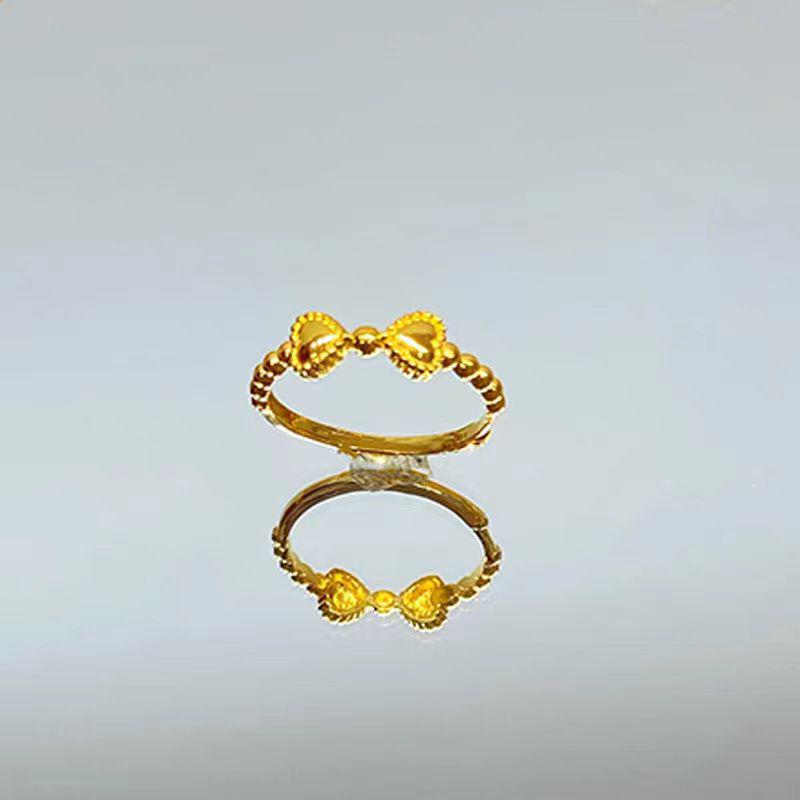 Gold Runaway Princess Bogenring - Xiaohongshu Stil Offener Finger Damen Mode Schmuck