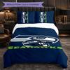 Seattle Seahawks Pattern Microfiber 3Pcs Bedding Set Decor Duvet Cover Set For Bedroom Home Use